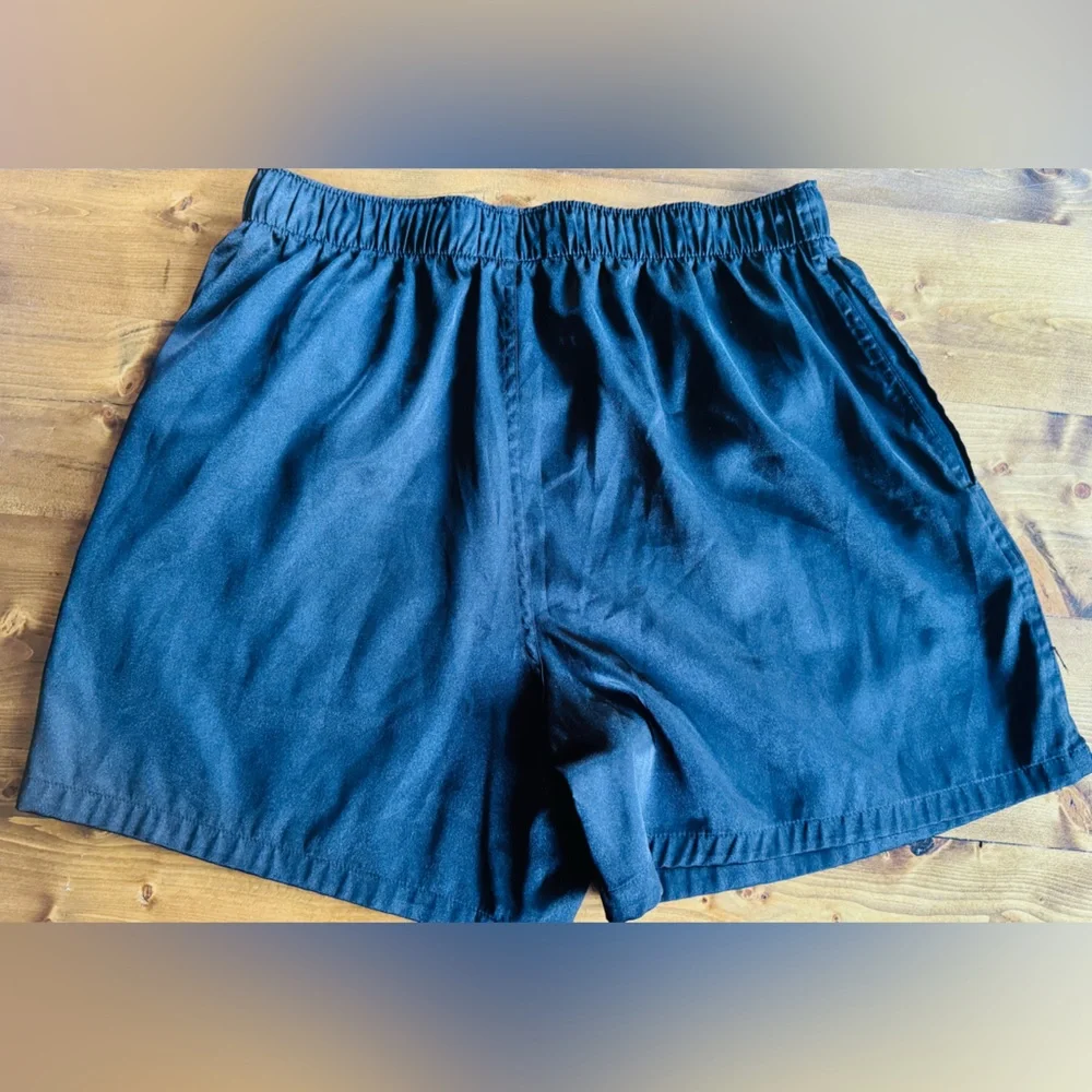 American Eagle Men’s Black Satin Lounge Shorts Elastic Waist Size M